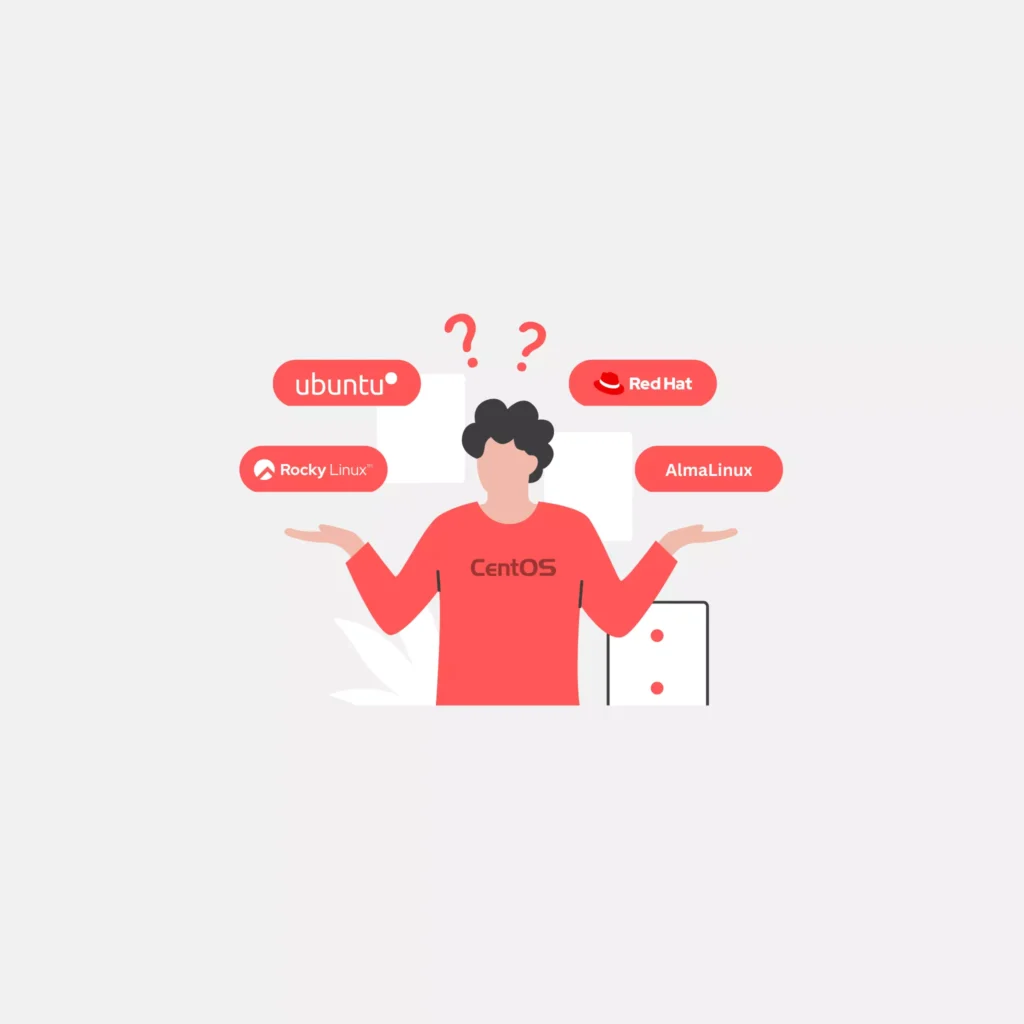 Find the Best CentOS Alternative: A Guide for Linux Users - Illustration of a Man Pondering His Options