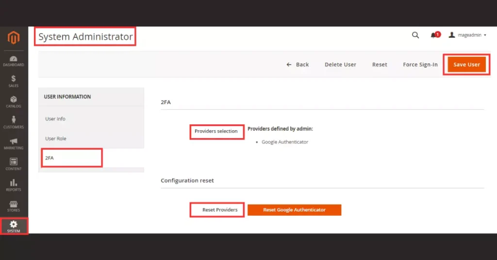 Steps for resetting authentication provider in Magento