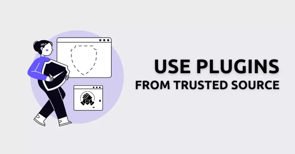 Trusted third-party plugins for WordPress -mage illustrating the importance of selecting reliable and reputable plugin authors and sources for a secure and well-functioning WordPress site