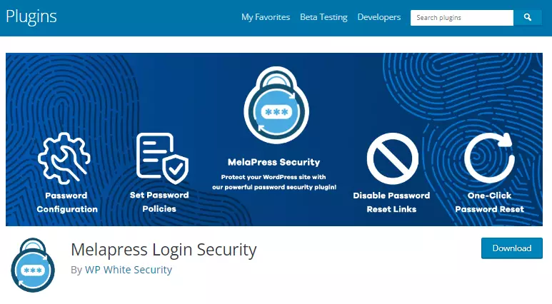 Melapress Login Security Plugin Screenshot - WordPress Repository - Enhance WordPress Protection with Advanced Login Features
