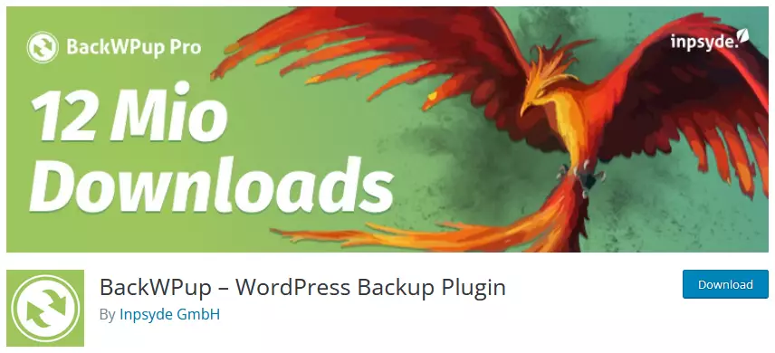 Screenshot showing the BackWPup WordPress Backup Plugin listing in the WordPress Repository