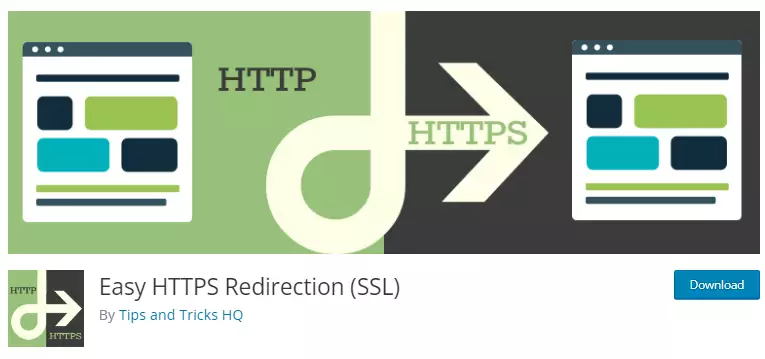 Screenshot of Easy HTTPS Redirection plugin page on the WordPress repository, highlighting developer information, plugin's branding and plugin specifics - Simplifying secure redirection in WordPress.