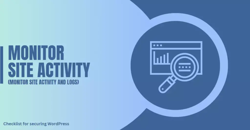 Image depicting performance monitoring graphs of a website, stressing the need to monitor site activity and performance indicators when following the checklist for securing a WordPress site.