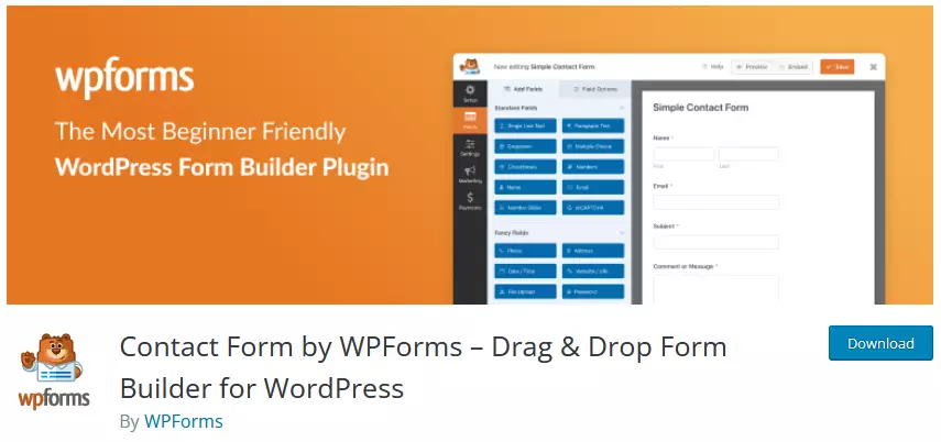 WPForms plugin - The Best WordPress Contact Form Plugin | Developer: WPForms