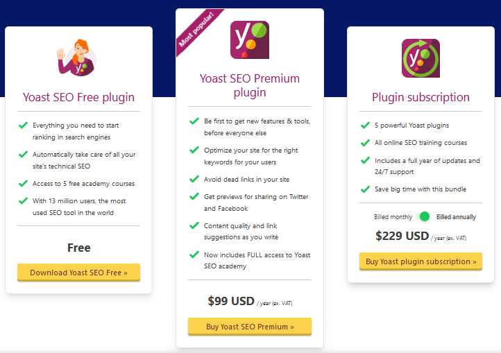 Yoast SEO Pricing Plans - Choose the Best Plan to Optimize Your Website's Search Engine Performance | Yoast