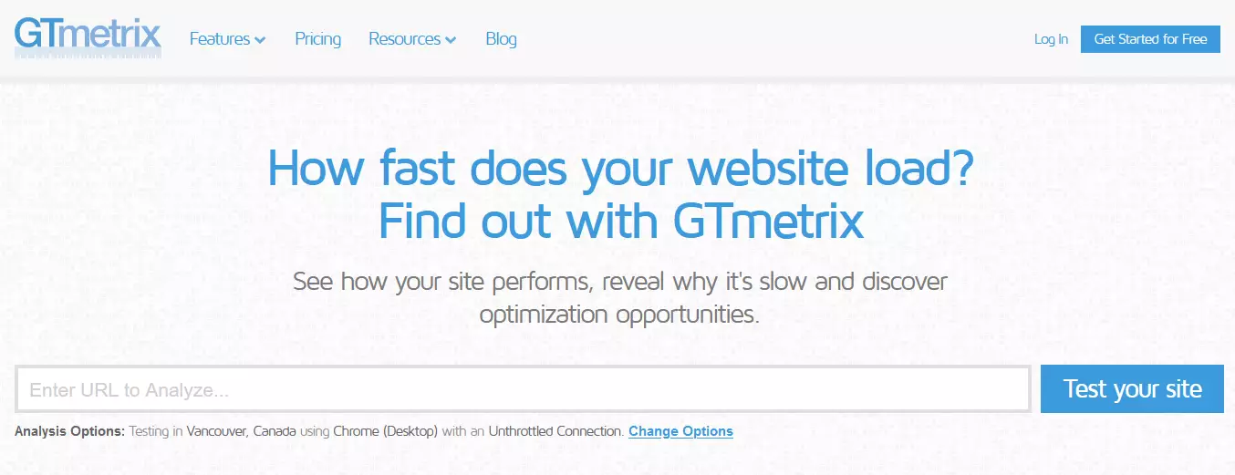 Screenshot of GTmetrix, a valuable tool for measuring and optimizing WordPress website performance with edge computing.