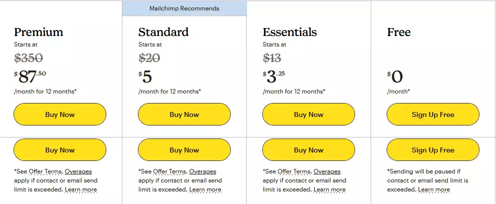 Mailchimp Pricing Plans - Choose the Perfect Plan for Your Email Marketing Needs | Mailchimp