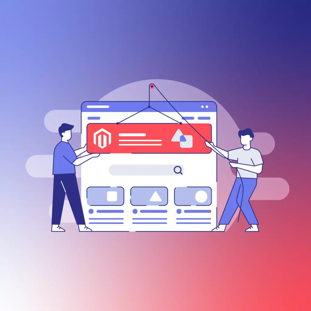 two boys working on creating engaging web pages using Magento 2 page builder extensions for an online store