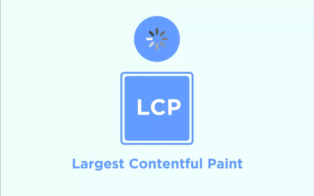 Icon representing the concept of 'Largest Contentful Paint', a key metric in WordPress Core Web Vitals, indicating the importance of page load speed.
