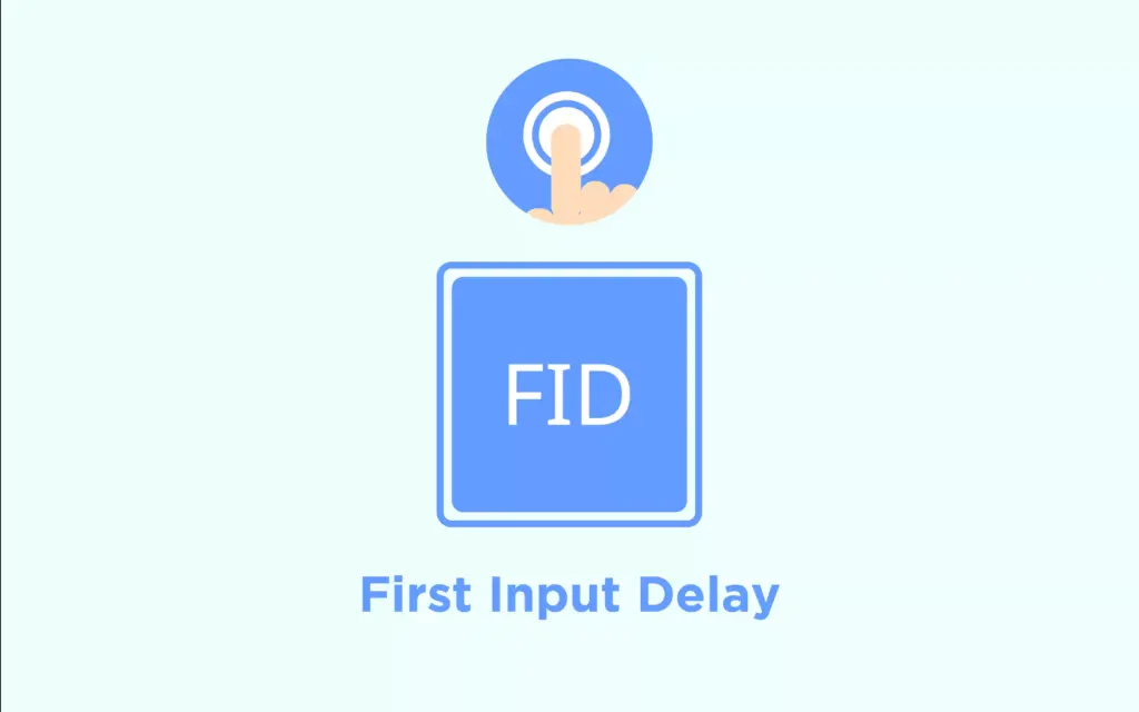 Icon symbolizing 'First Input Delay', a crucial WordPress Core Web Vitals metric, emphasizing the significance of user interaction speed on a webpage.