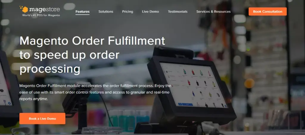 Screenshot of Magento Order Fulfillment By Magestore website 