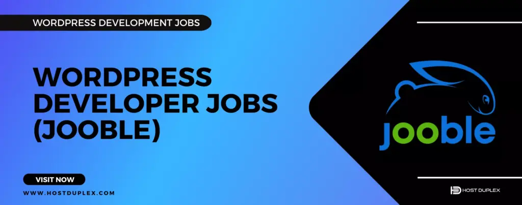 WordPress developer job listings on Jooble for August 2023.