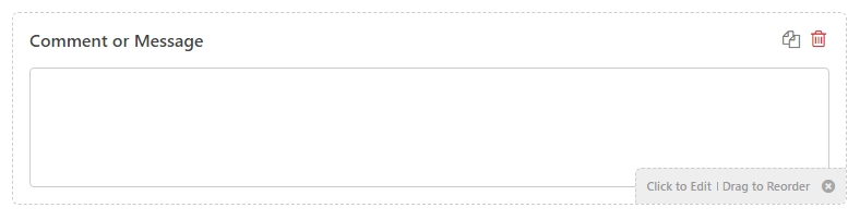 Screenshot showcasing the drag-and-drop feature for rearranging fields in WPForms during the WordPress contact form creation process.