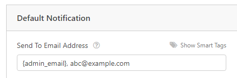 Screenshot highlighting the setup process for multiple form notifications in WPForms settings.