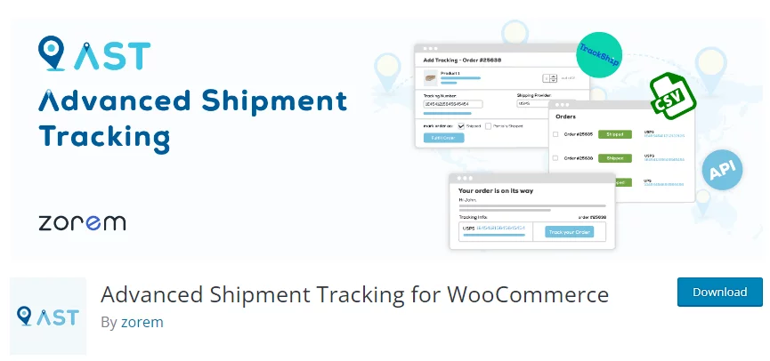 Advanced Shipment Tracking AST Plugin Screenshot