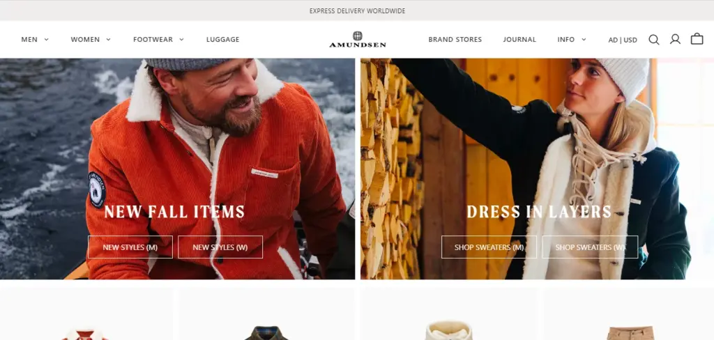 Amundsen Sports WooCommerce: Outdoor Apparel & Gear