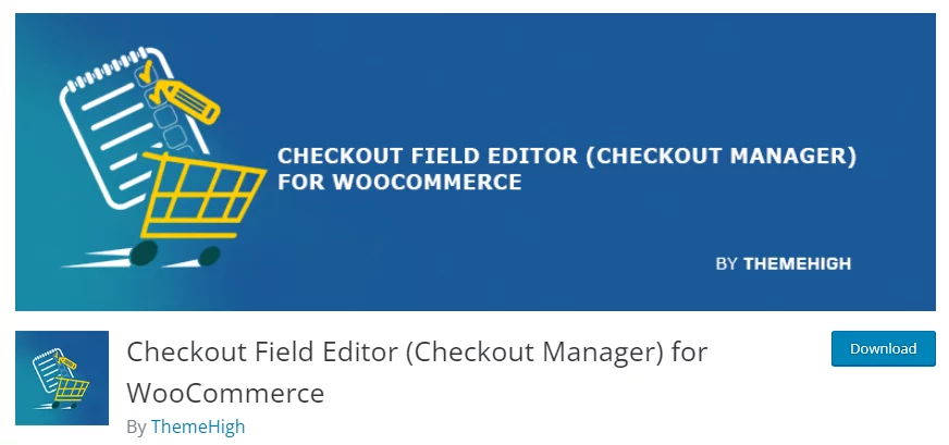 Checkout Field Editor plugin listing in the WordPress repository.