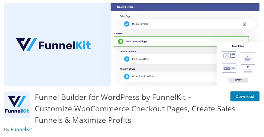 FunnelKit Builder plugin listing in the WordPress repository.