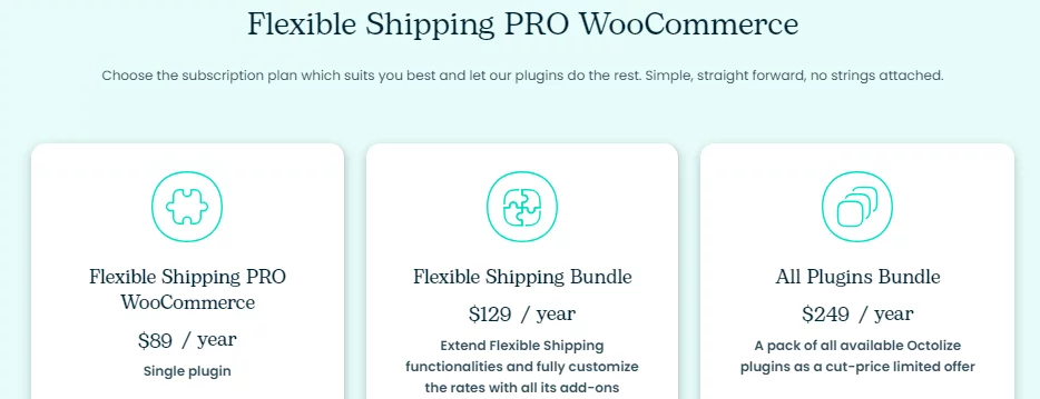 Table Rate for WooCommerce by Flexible Shipping Plugin Pricing Screenshot