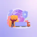 A supplier points to a globe as a truck departs, emphasizing the interconnected world of supply chains and the importance of Cyber Supply Chain Risk Management Strategies