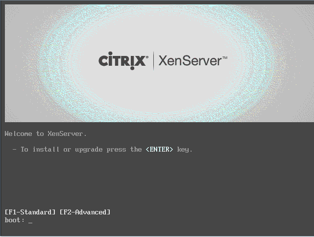 XenServer Installation Screen