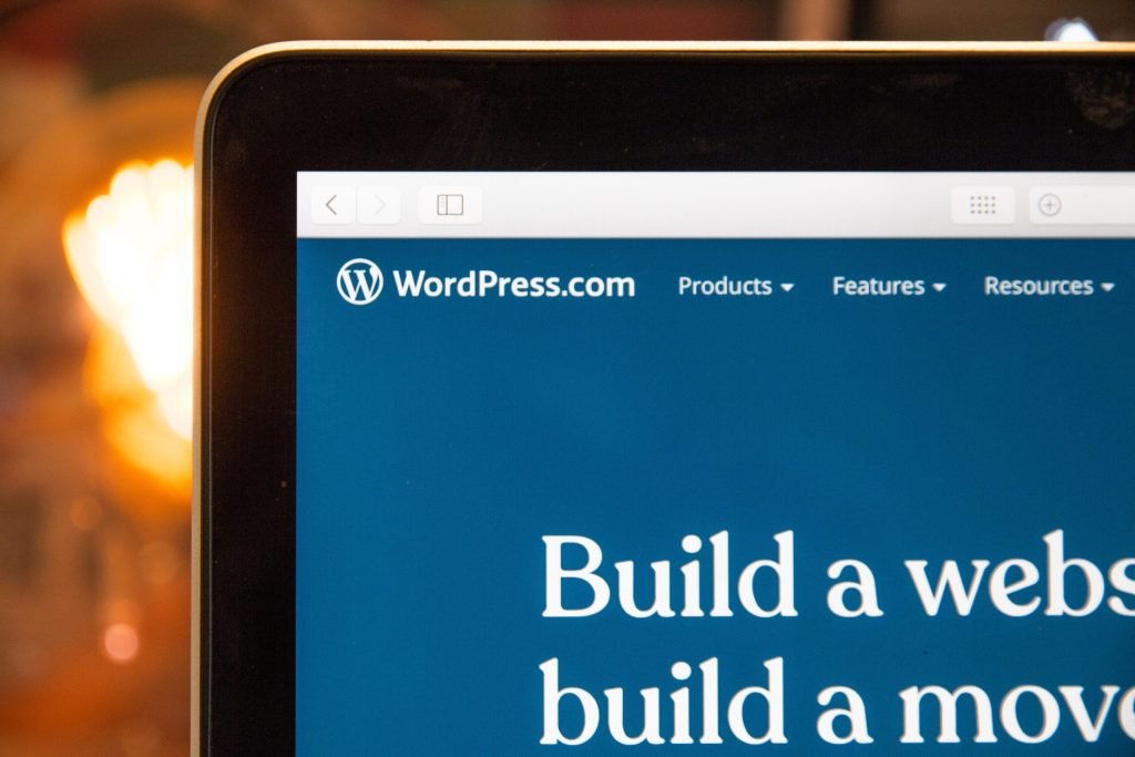 WordPress on laptop image